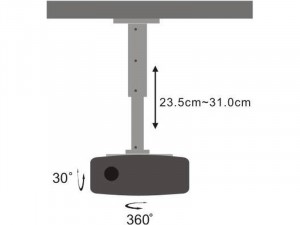 Sbox PM-102 Mennyezeti projektor tartó konzol, forgatható, dönthető