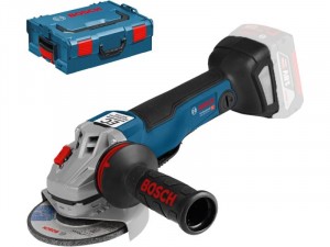 Bosch GWS 18V-10 SC akkus sarokcsiszoló L-BOXX tárolóban 2 x 8,0 Ah akkuval