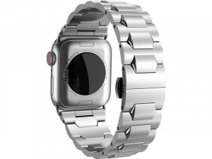 Apple Watch rozsdamentes vastag acél szíj Ezüst 42-44mm 