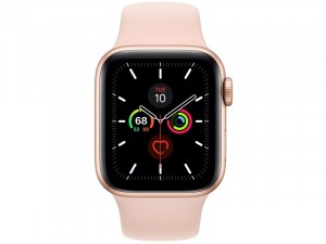 Apple Watch Series 5 GPS Okosóra 40mm Arany alumínium ház Rózsaszín sportszíjjal