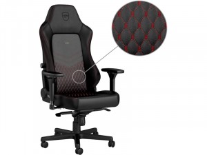 Noblechairs HERO Gamer szék Fekete/Piros Bőr - Bontott
