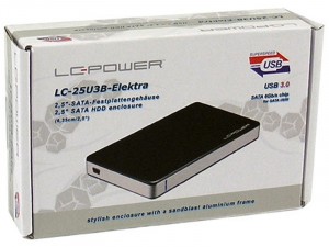 LC-Power LC-25U3B-Elektra 2.5 SATA USB3.0 HDD külső fekete ház