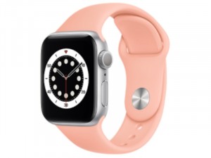 Apple Watch Series 6 GPS 40mm Ezüst Alumínium Ház Rózsaszín Sportszíjjal