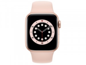 Apple Watch Series 6 GPS 40mm Arany Alumínium Ház Rózsaszín Sportszíjjal