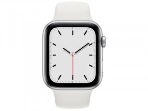 Apple Watch SE 2020 GPS 44mm Ezüst Alumínium Ház Fehér Sportszíjjal