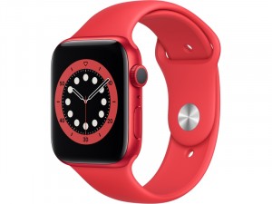 Apple Watch Series 6 GPS 44mm Piros Alumínium Ház Piros Sportszíjjal