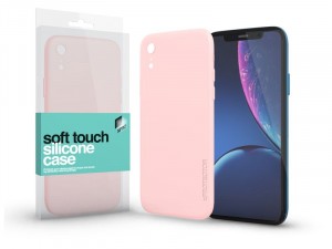 Apple iPhone Xr Soft Touch Púder Rózsaszín Plasztik tok 