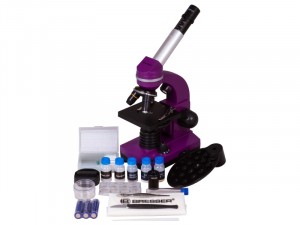 Bresser Junior Biolux SEL 40–1600x Lila mikroszkóp, okostelefon-adapterrel (74321)