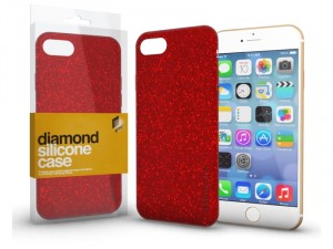 Apple iPhone 12 mini Diamond Piros Szilikon tok 