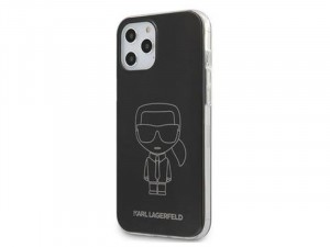 Apple iPhone 12 mini Karl Lagerfeld Fekete, mintás tok
