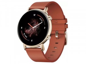 Huawei Watch GT 2 42mm Elegáns piros Okosóra bőr szíjjal