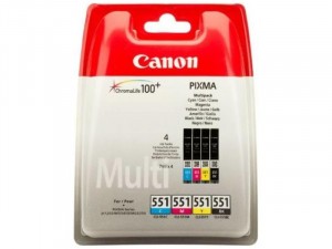 Canon CLI-551 - Ciánkék-Magenta-Sárga-Fekete - Multipack tintapatron