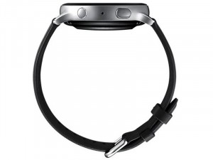 Samsung Galaxy Watch Active 2 R825 44mm LTE Rozsdamentes Acél Ezüst Okosóra bőr szíjjal