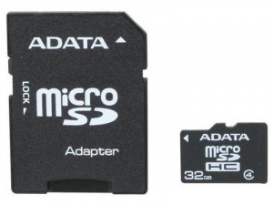 Adata Memoriakártya MicroSDHC 32GB CLASS 4 és ADAPTER