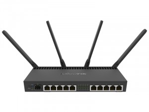 Mikrotik RB4011IGS+5HACQ2HND-IN vezeték nélküli router - 10 Gigabit Ethernet port, 1 SFP Plus port, 1 Console port