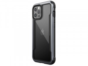 Apple iPhone 12 Pro Max Raptic Defense Shield PC - Aluminium Fekete tok