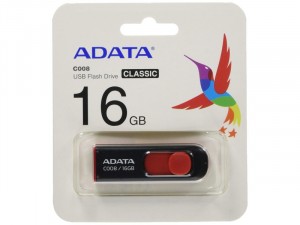 ADATA C008 16GB USB 2.0 Fekete-Piros Flash Drive