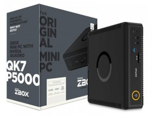 Zotac ZBOX QK7P5000 mini Intel® Core™ i7 Processzor-7700T, 2x DDR4 foglalat, M.2 - 2.5 SSD/HDD, NVIDIA Quadro P5000 16GB, FreeDOS Fekete barbone asztali PC 