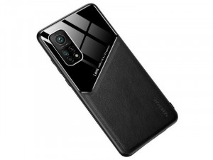 Samsung Galaxy S20 FE Szilikon, Bőr és Plexi Fekete tok