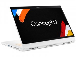 Acer ConceptD 3 Ezel CC315-73P-7428 - 15.6 FHD Érintőkijelzős, Intel® Core™ i7 Processzor-11800H, 16GB DDR4, 1TB SSD, NVIDIA Quadro T1200 4GB, Win11 Pro, Fehér laptop