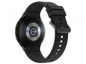Samsung Galaxy Watch 4 R890 Bluetooth Rozsdamentes Acél házas 46mm Fekete Okosóra, Fekete sportszíjjal