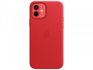 Apple iPhone 12 Pro Eredeti Apple Piros Bőr tok 