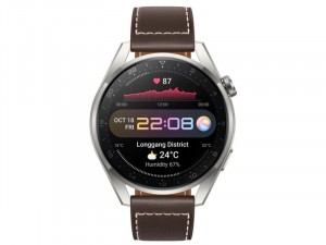 Huawei Watch 3 Pro Classic 48mm Titánium Szürke Okosóra Barna Bőr szíjjal