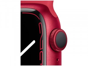 Apple Watch Series 7 GPS Cellular 41mm Piros Alumínium Ház Piros Sportszíjjal