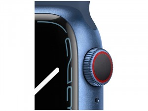 Apple Watch Series 7 GPS 45mm Kék Alumínium Ház Indigó Kék Sportszíjjal