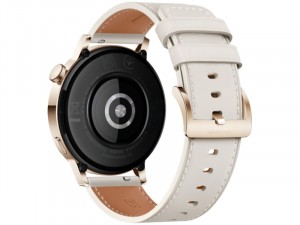 Huawei Watch GT 3 Elegance 42mm Arany Rozsdamentes Acél Okosóra Fehér-barna Bőr szíjjal