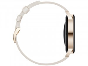 Huawei Watch GT 3 Elegance 42mm Arany Rozsdamentes Acél Okosóra Fehér-barna Bőr szíjjal