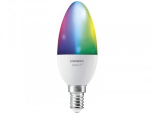 Ledvance Smartplus Wifi vezérlésű 5W RGBW E14 dimmelhető gyertya LED fényforrás