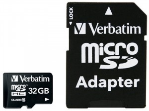 Verbatim 32GB microSDHC Premium Class10 adapterrel