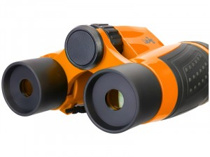 Levenhuk LabZZ WTT10 narancssárga walkie-talkie és kétszemes távcső készlet