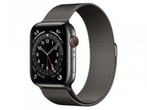 Apple Watch Series 6 GPS Cellular 44mm Szürke Rozsdamentes acél Ház Szürke milánói szíjjal