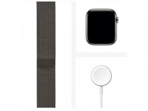 Apple Watch Series 6 GPS Cellular 44mm Szürke Rozsdamentes acél Ház Szürke milánói szíjjal