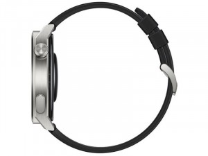 Huawei Watch GT 3 Pro 46mm Ezüst Titanium Okosóra Fekete Szilikon szíjjal