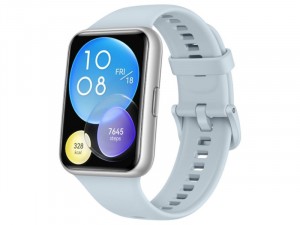 Huawei Watch Fit 2 Active Ezüst Okosóra Kék Szilikon pánttal