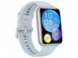 Huawei Watch Fit 2 Active Ezüst Okosóra Kék Szilikon pánttal