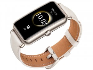 Huawei Watch Fit Mini Világos Arany Okosóra Fehér bőr szíjjal