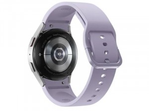 Samsung Galaxy Watch 5 R900 Bluetooth Alumínium házas 40mm Ezüst Okosóra, Lila sportszíjjal