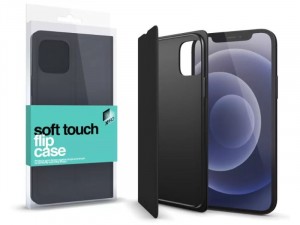 Samsung Galaxy S20 FE Soft Touch Flip Fekete Szilikon tok