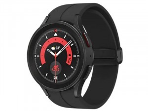 Samsung Galaxy Watch 5 Pro R920 Bluetooth Titánium házas 45mm Fekete Okosóra, Fekete sportszíjjal