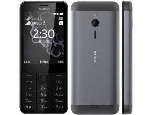 Nokia 230 DualSIM Fekete/Szürke Mobiltelefon (Bontott)