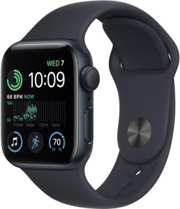 Apple Watch SE 2022 GPS 40mm Éjfekete Alumínium Ház Éjfekete Sportszíjjal