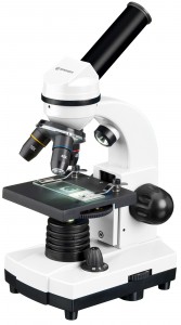 Bresser Junior Biolux SEL 40–1600x mikroszkóp tokkal, fehér