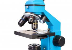 Levenhuk Rainbow 2L PLUS Kék mikroszkóp - Angol könyvvel