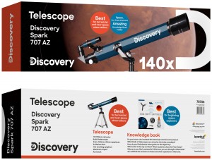 Discovery Spark 707 AZ teleszkóp Angol könyvvel