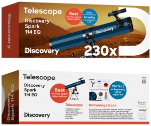 Discovery Spark 114 EQ teleszkóp Angol könyvvel