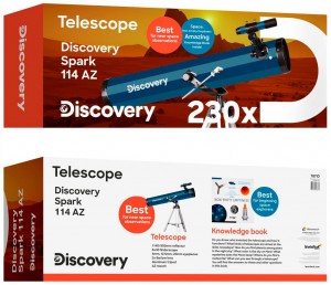 Discovery Spark 114 AZ teleszkóp Angol könyvvel
